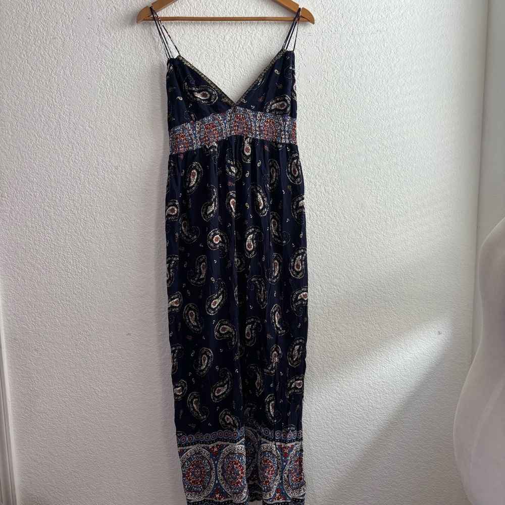 Navy Paisley Halter Maxi Dress - Women - Picture 2 of 11
